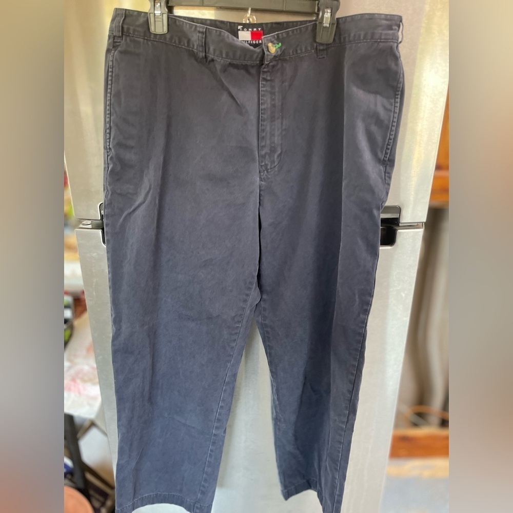 Tommy Hilfiger Men’s Navy Blue Pants 38 X 30 2 spots on the leg.‎